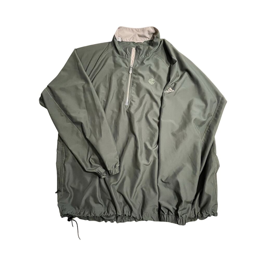 Adidas ClimaProof Windbreaker Jacket Olive Green Size 2XL